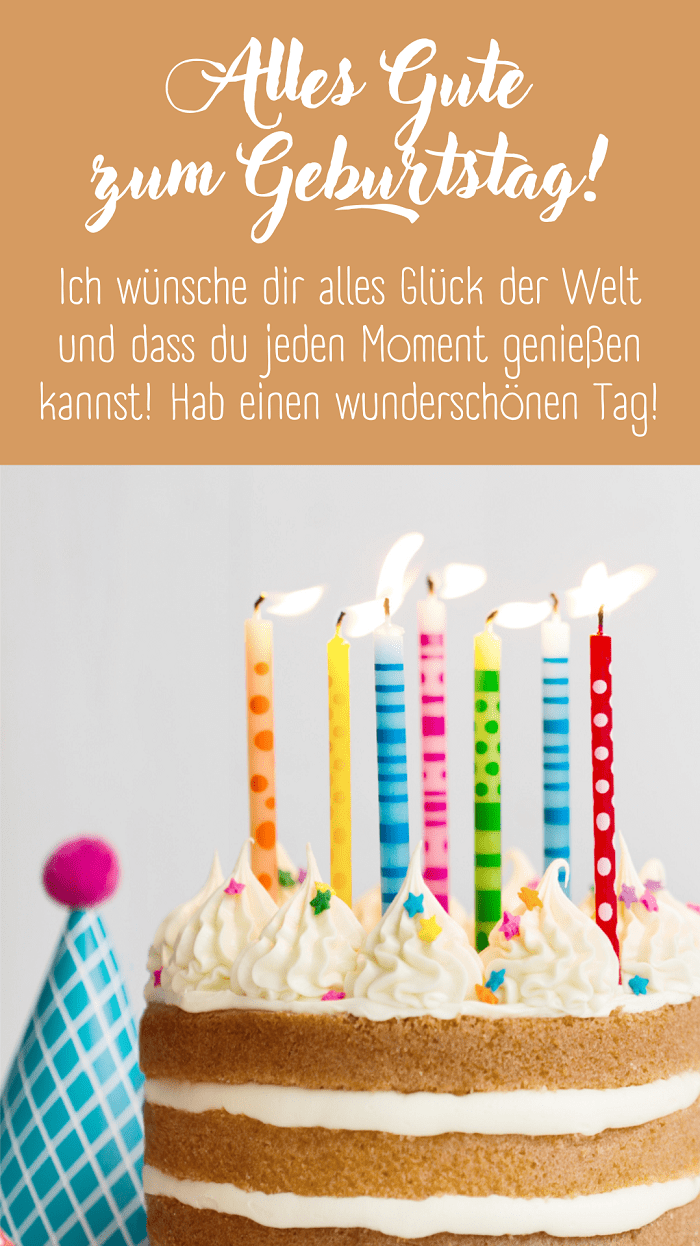 Alles Gute zum Geburtstag! Geburtstagsbild mit der Torte und Kerzen - Moonzori Glückwünsche