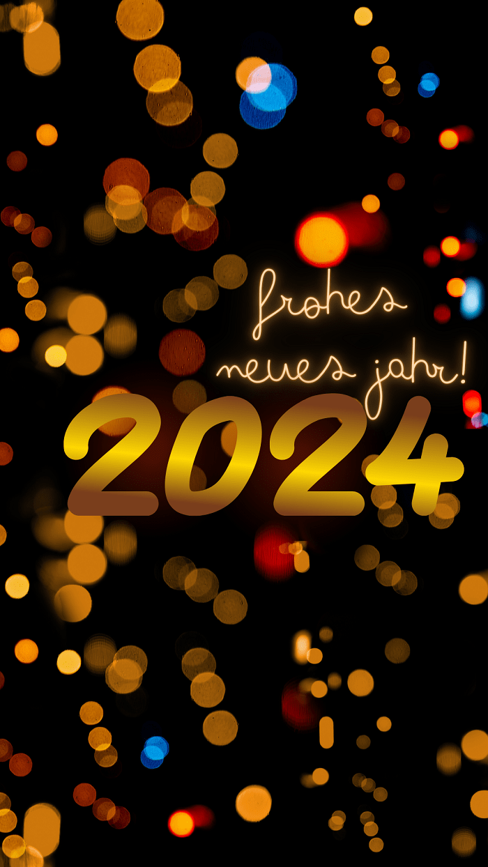 Frohes neues Jahr 2024- Moonzori Glückwünsche und Bilder