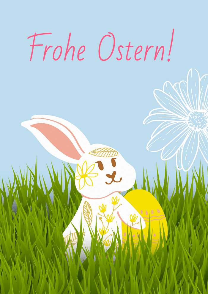 Frohe Ostern! Osterhase mit Ei - Moonzori