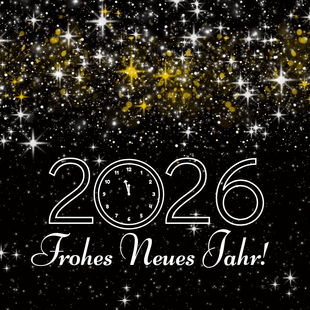 Frohes neues Jahr! Neujahrsbild 2025. Moonsterne Glückwünsche