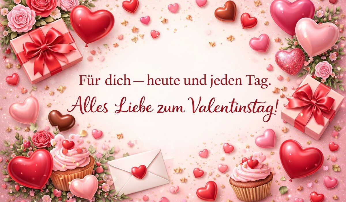Für dich – heute und jeden Tag. Alles Liebe zum Valentinstag