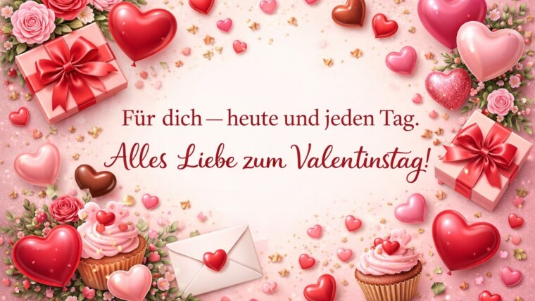 Für dich – heute und jeden Tag. Alles Liebe zum Valentinstag
